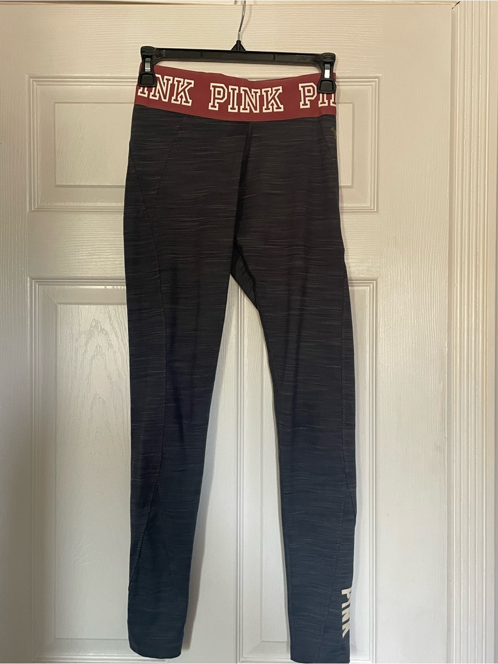 PINK Victoria's Secret Grey Leggings with Pink Band Great condition
